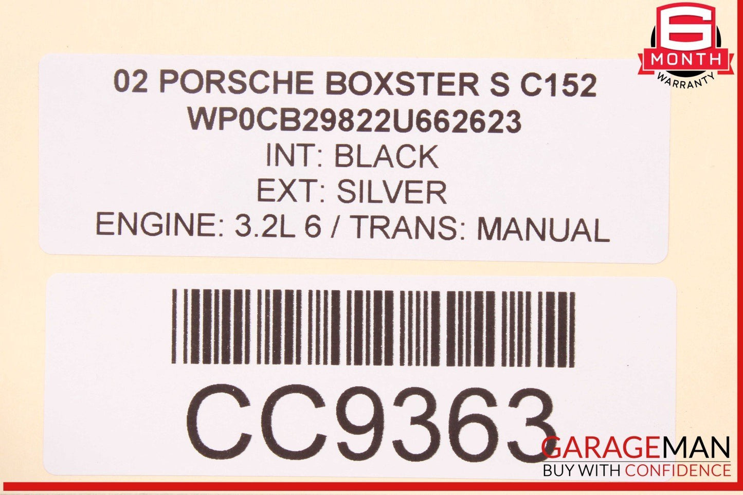Porsche Left Fender Panel 99663104100
