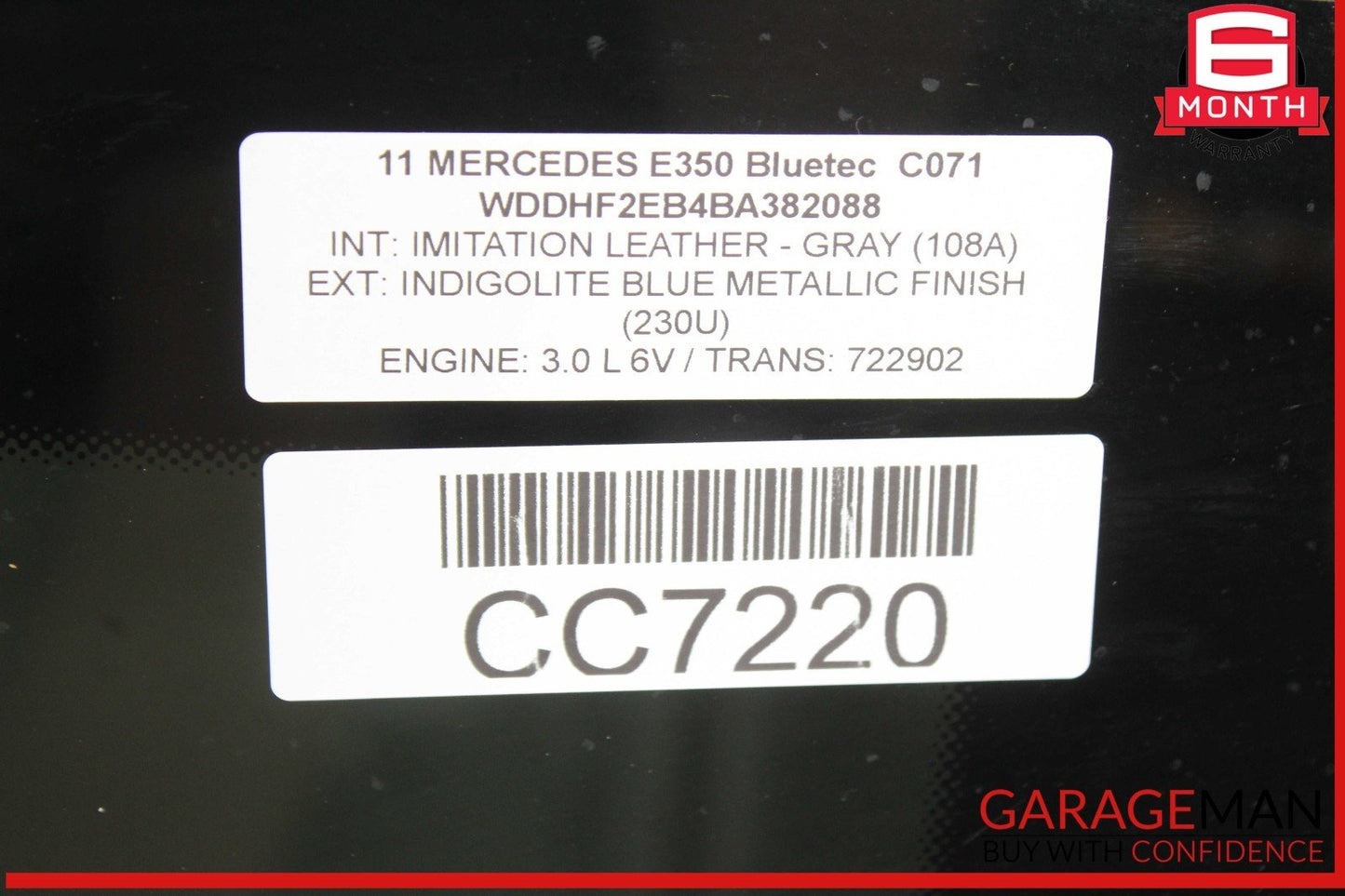 10-16 Mercedes W212 E350 E63 AMG Center Panoramic Pano Sunroof Sun Roof Glass