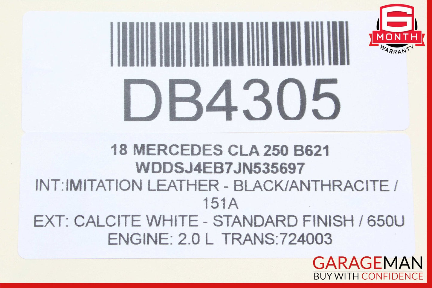 14-18 Mercedes W117 CLA250 Front Right Side Top Upper Seat Cushion Cover Black