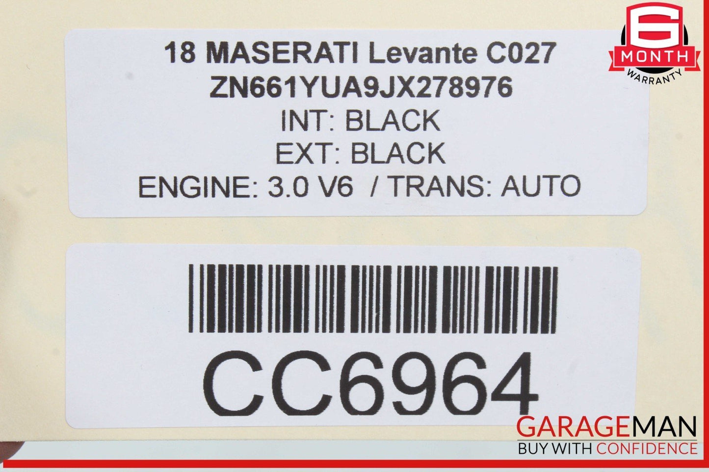 17-22 Maserati Levante M161 Front Right Top Upper Seat Cushion Black OEM