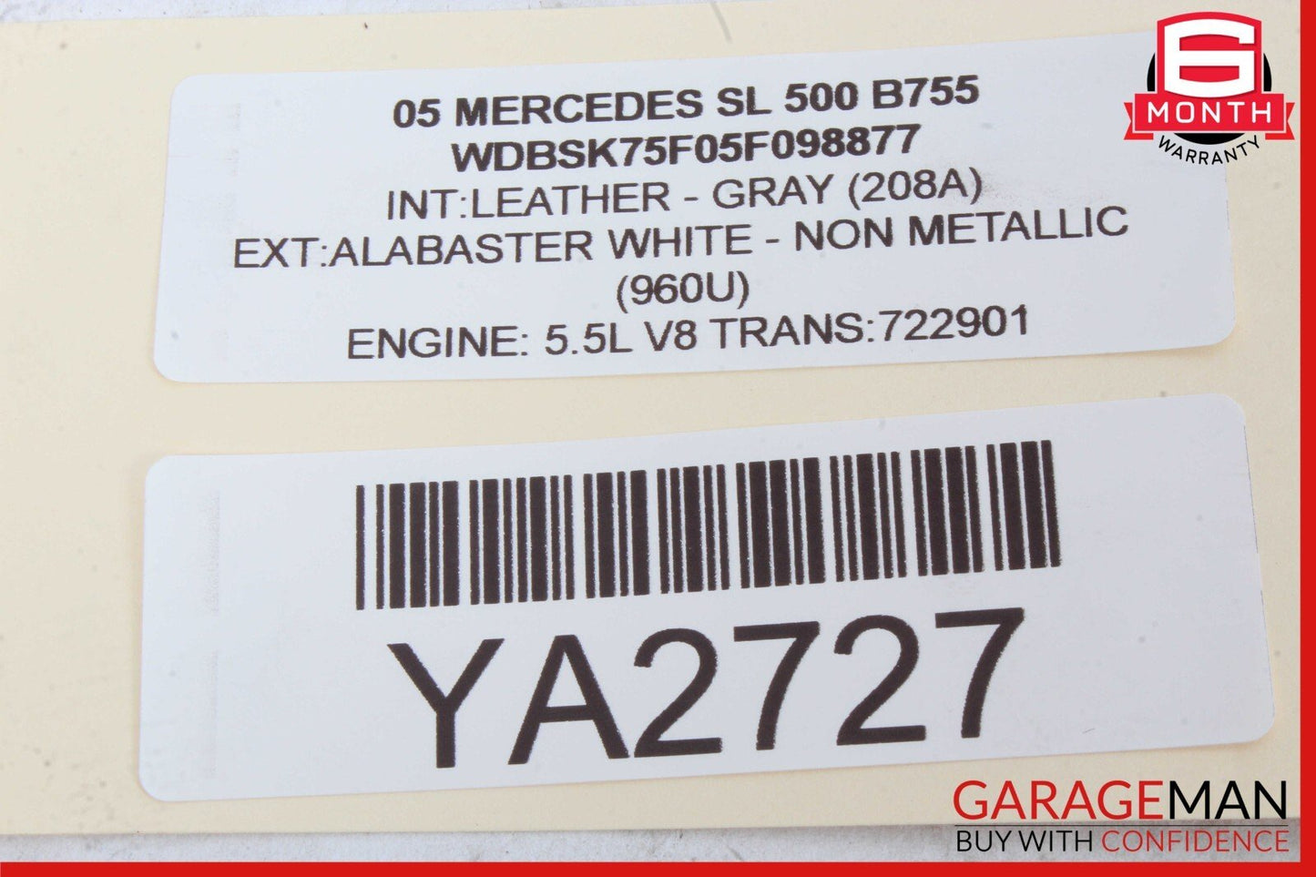 03-12 Mercedes W211 E320 E550 G55 AMG Steering Wheel Airbag Air Bag Brown