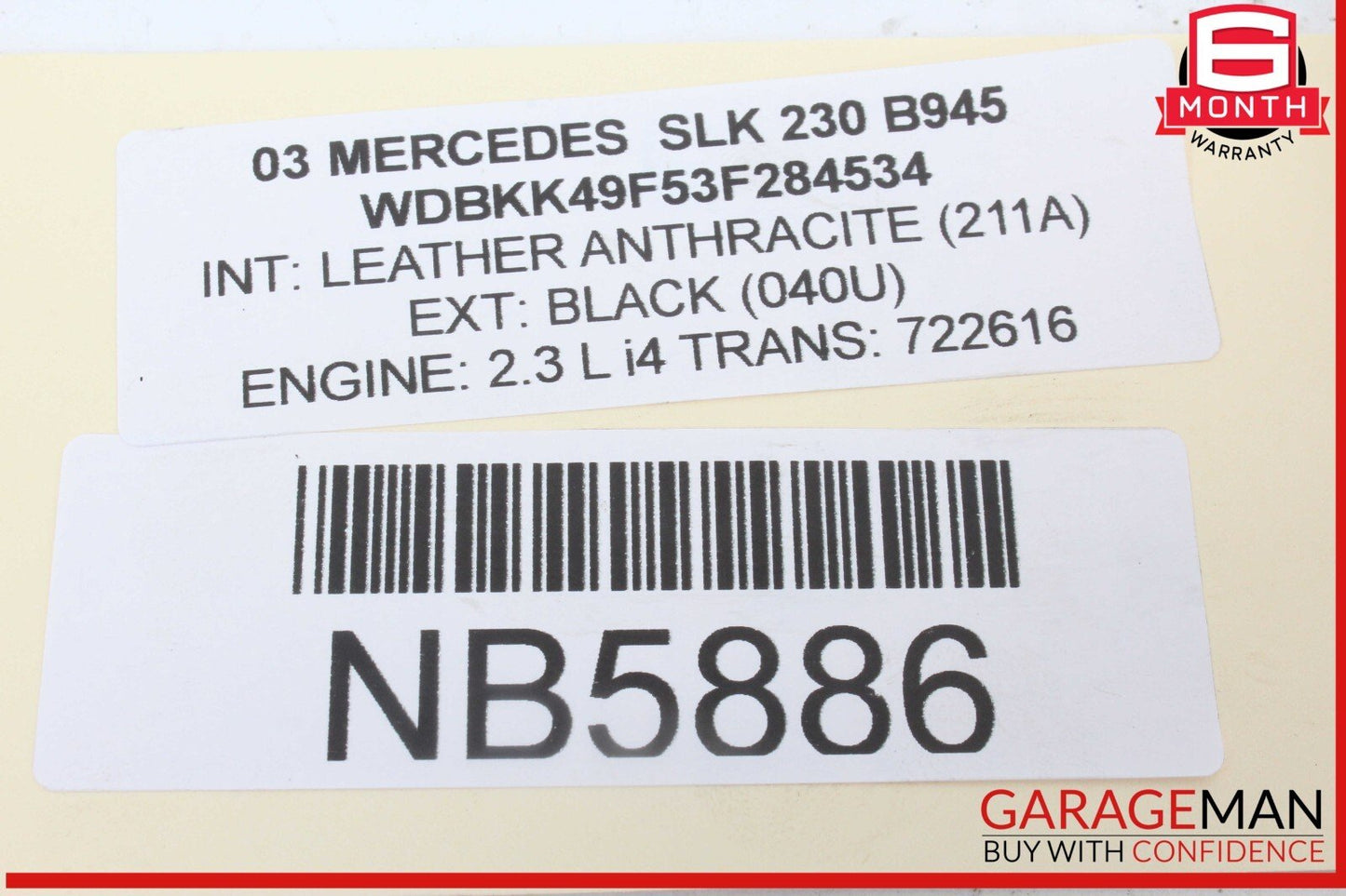 01-04 Mercedes R170 SLK230 Rear Left & Right Side Shock Absorber Struts Set of 2