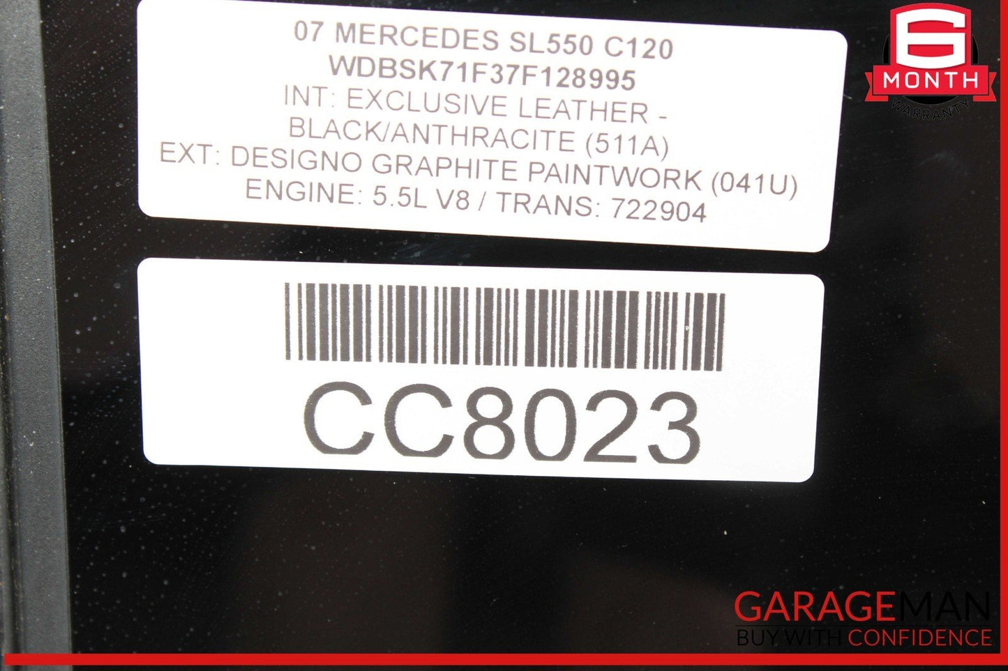 03-12 Mercedes R230 SL550 Pano Panoramic Roof Top Glass w/ Sun Shade Roller Assy