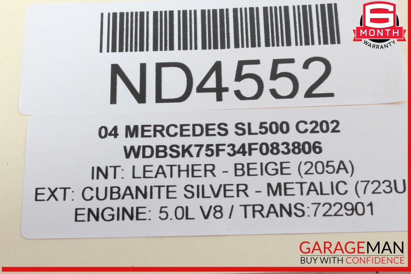 03-04 Mercedes R230 SL500 SL55 AMG Head Unit Radio Command Navigation Module OEM