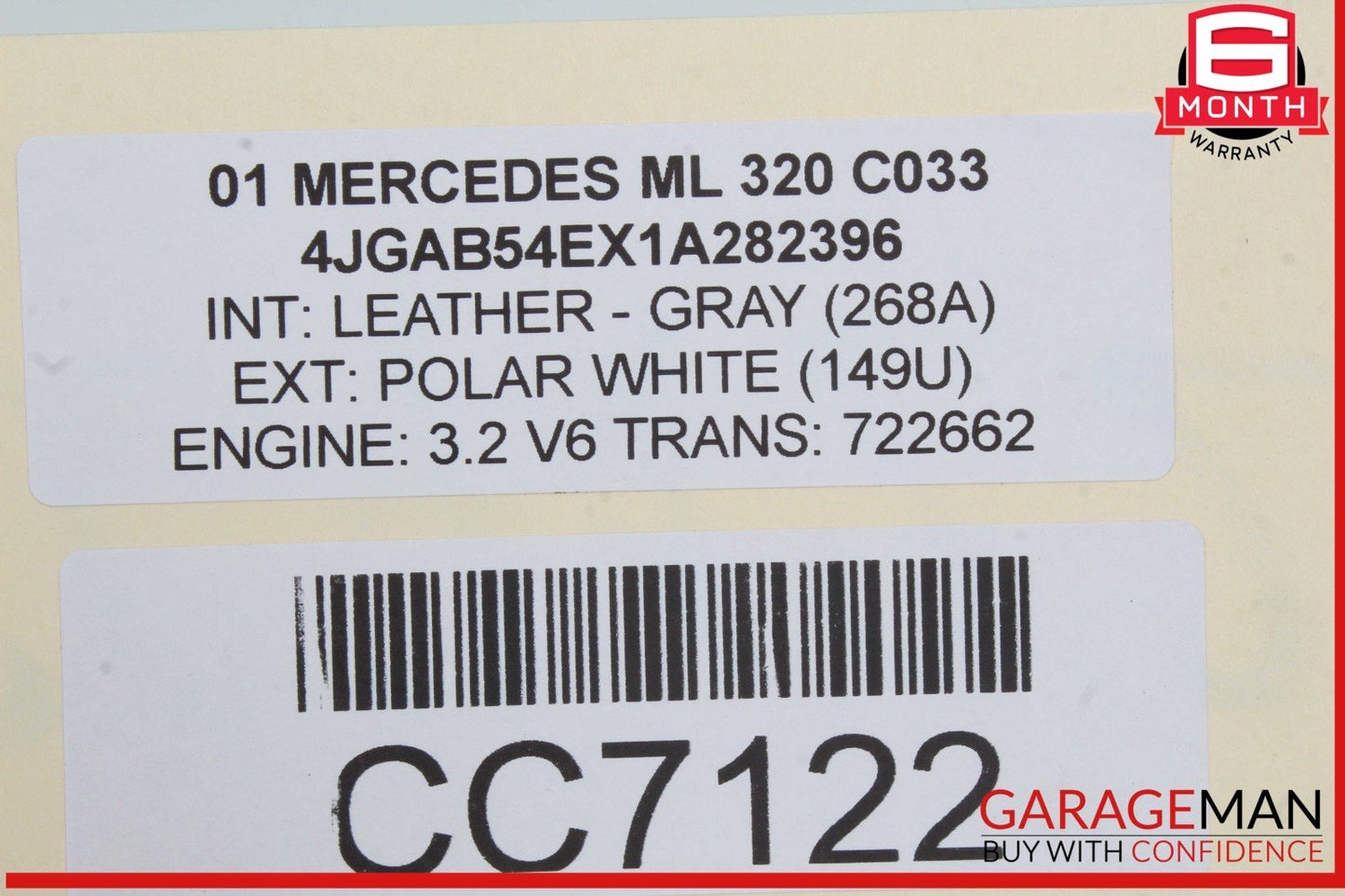 98-05 Mercedes W163 ML320 Front Upper Radiator Core Support Bracket Panel OEM
