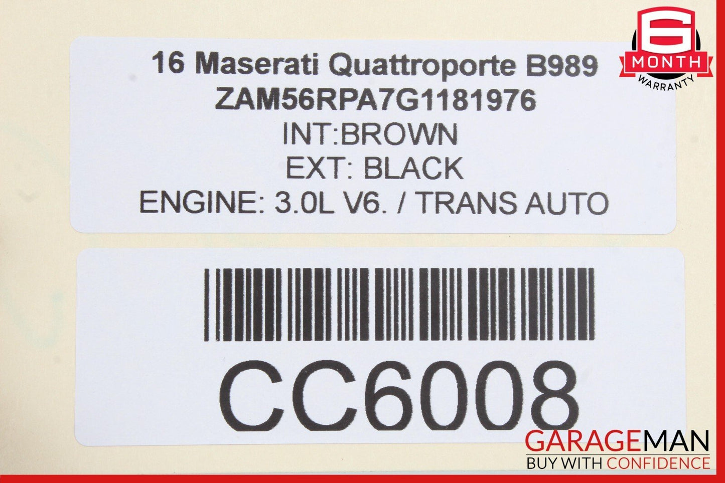 14-17 Maserati Quattroporte M156 Rear Seat Cushion Bottom Lower Brown OEM