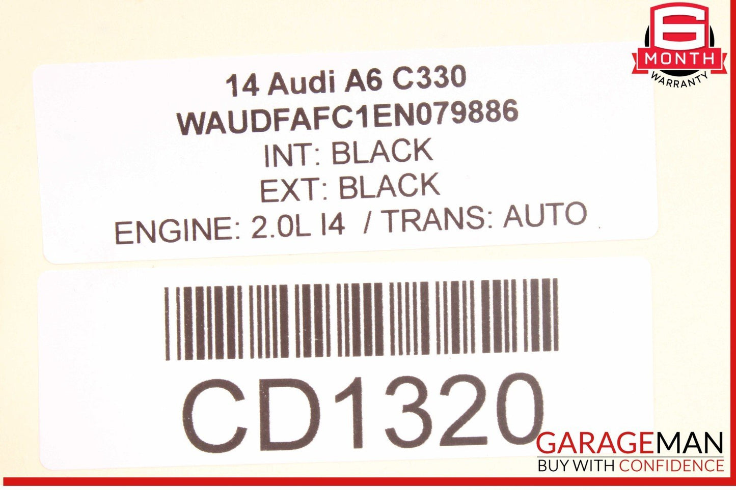 12-18 Audi A6 Rear Left Driver Side Interior Door Trim Panel Cover Assembly OEM