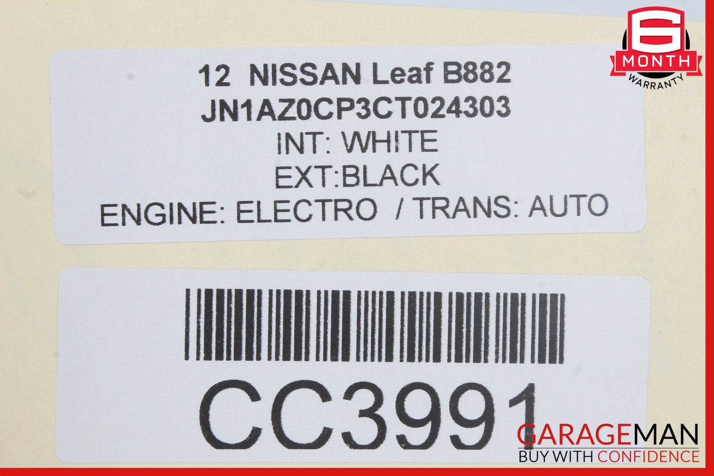 11-12 Nissan Leaf Front Bumper Shield Undertray Cover Support Panel OEM