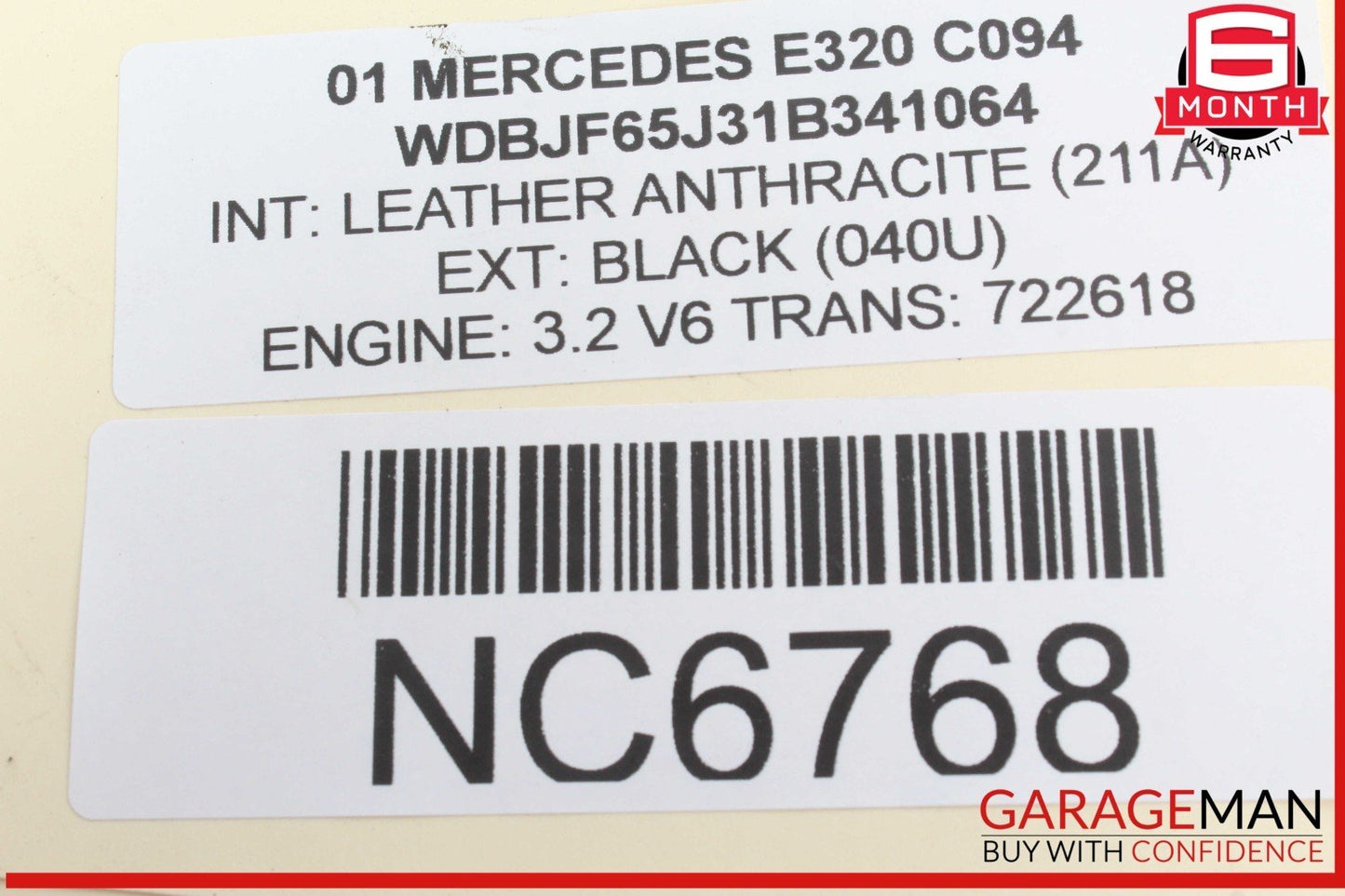 00-03 Mercedes W210 E320 E430 CLK320 4 Spoke Driver Steering Wheel Black OEM