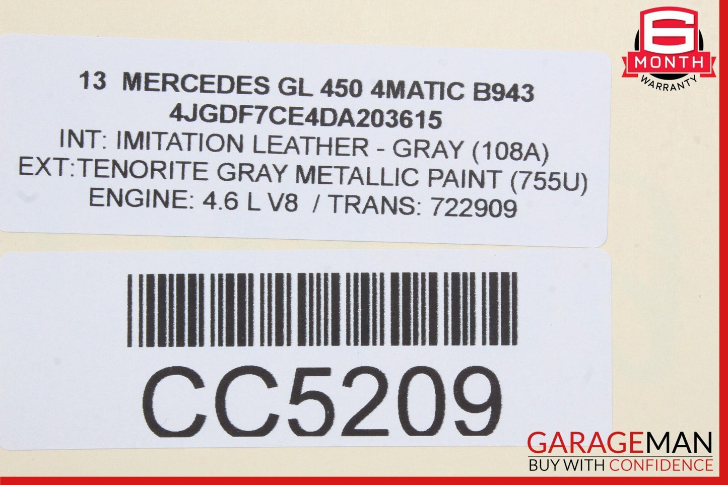 12-19 Mercedes X166 GL450 ML550 Front Right Side Exterior Door Shell OEM