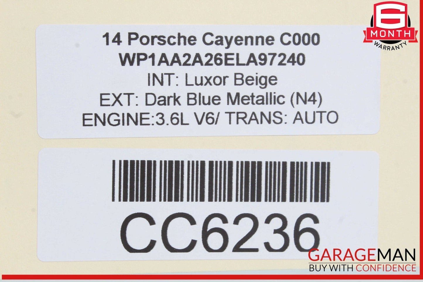 11-18 Porsche Cayenne 958 Top Roof Sun Roof Sunroof Glass Motor Frame Panel Assy
