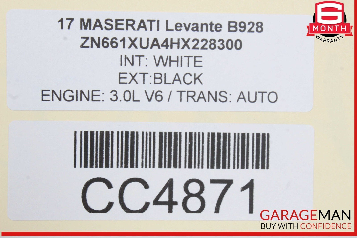 17-22 Maserati Levante M161 Front Left Lower Bottom Seat Cushion Black OEM