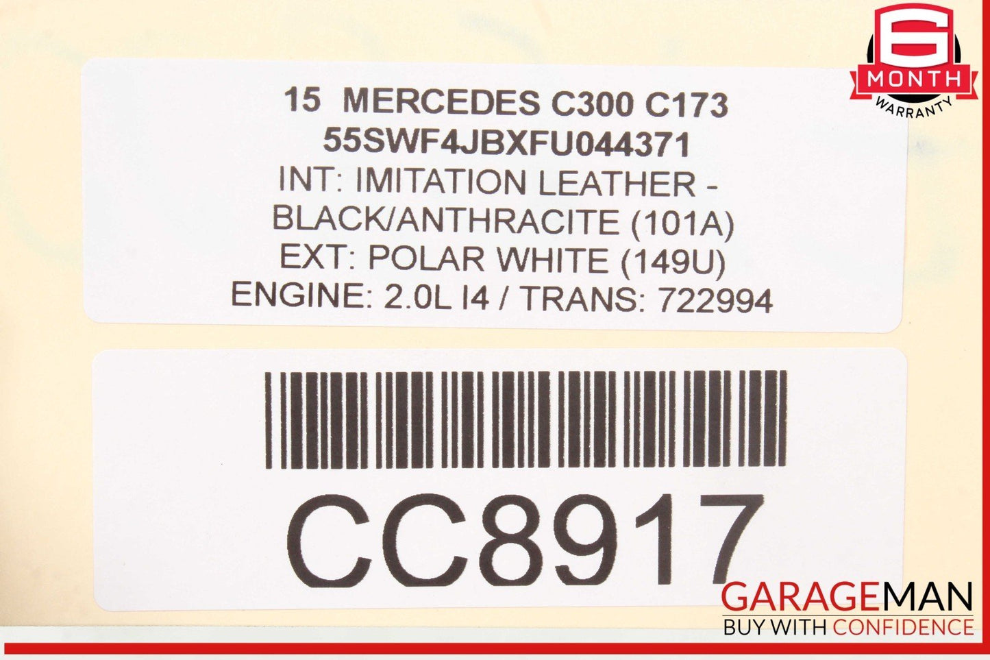 15-23 Mercedes W205 C300 GLC300 RWD Rear Sub Frame Crossmember Cradle Assy OEM