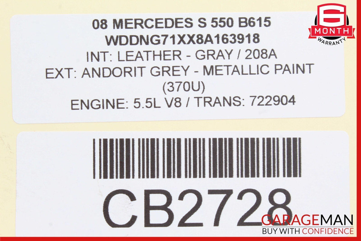 07-14 Mercedes W221 S550 CL550 Rear Left & Right Side Brake Calipers Set of 2
