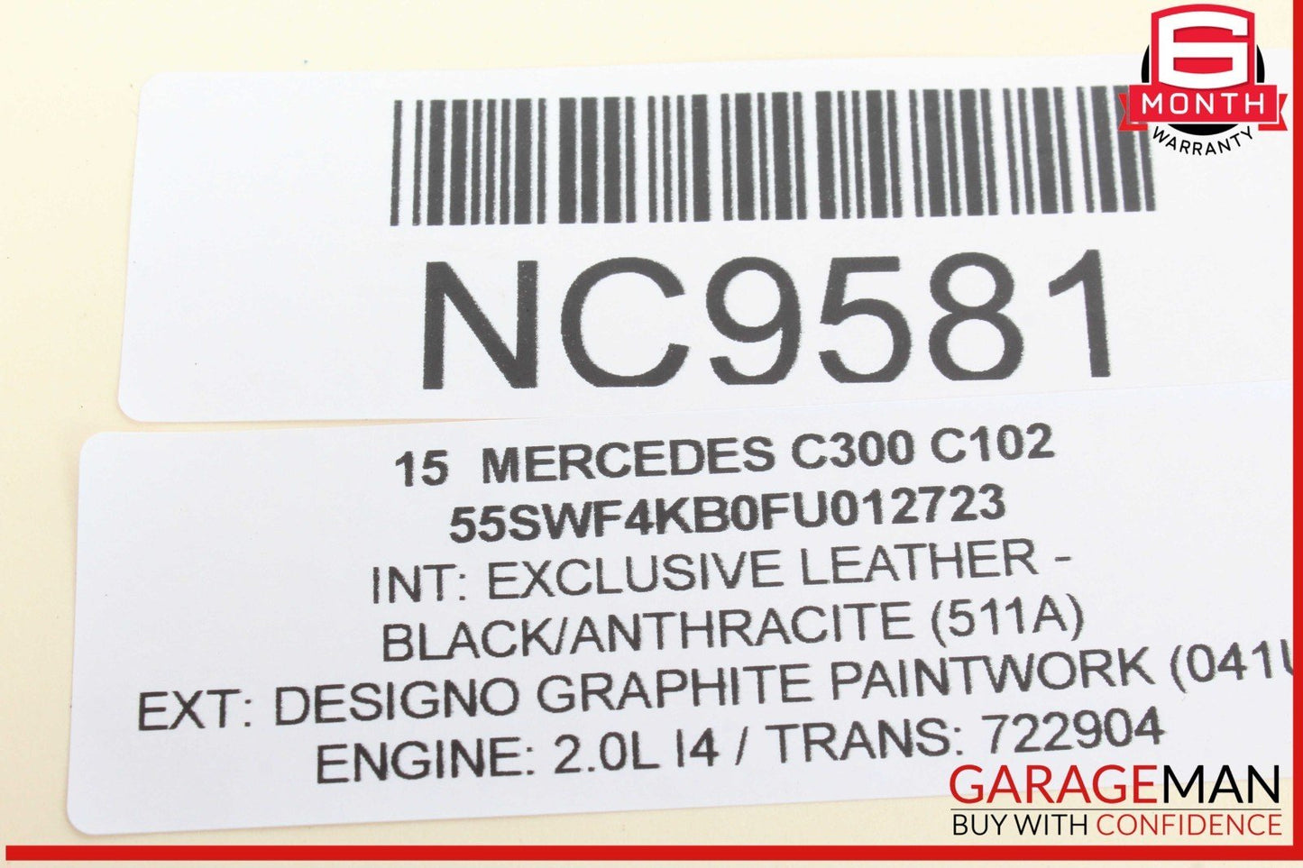 08-17 Mercedes W205 C300 E350 Trunk Lid Latch Lock Actuator 2047500261 OEM
