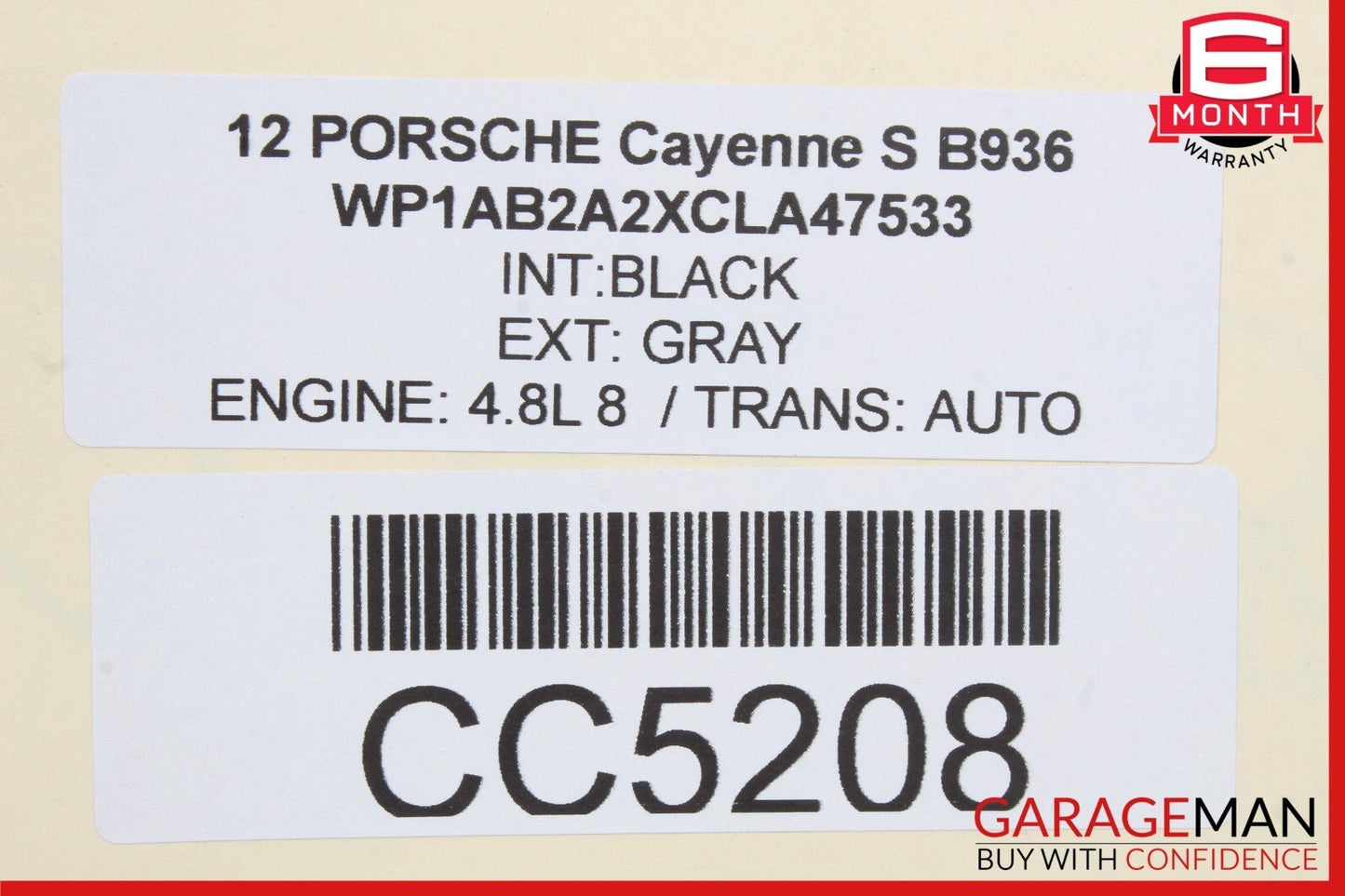 11-14 Porsche Cayenne 958 Hybrid S Trunk Lid Liftgate Tailgate Hatch Shell OEM