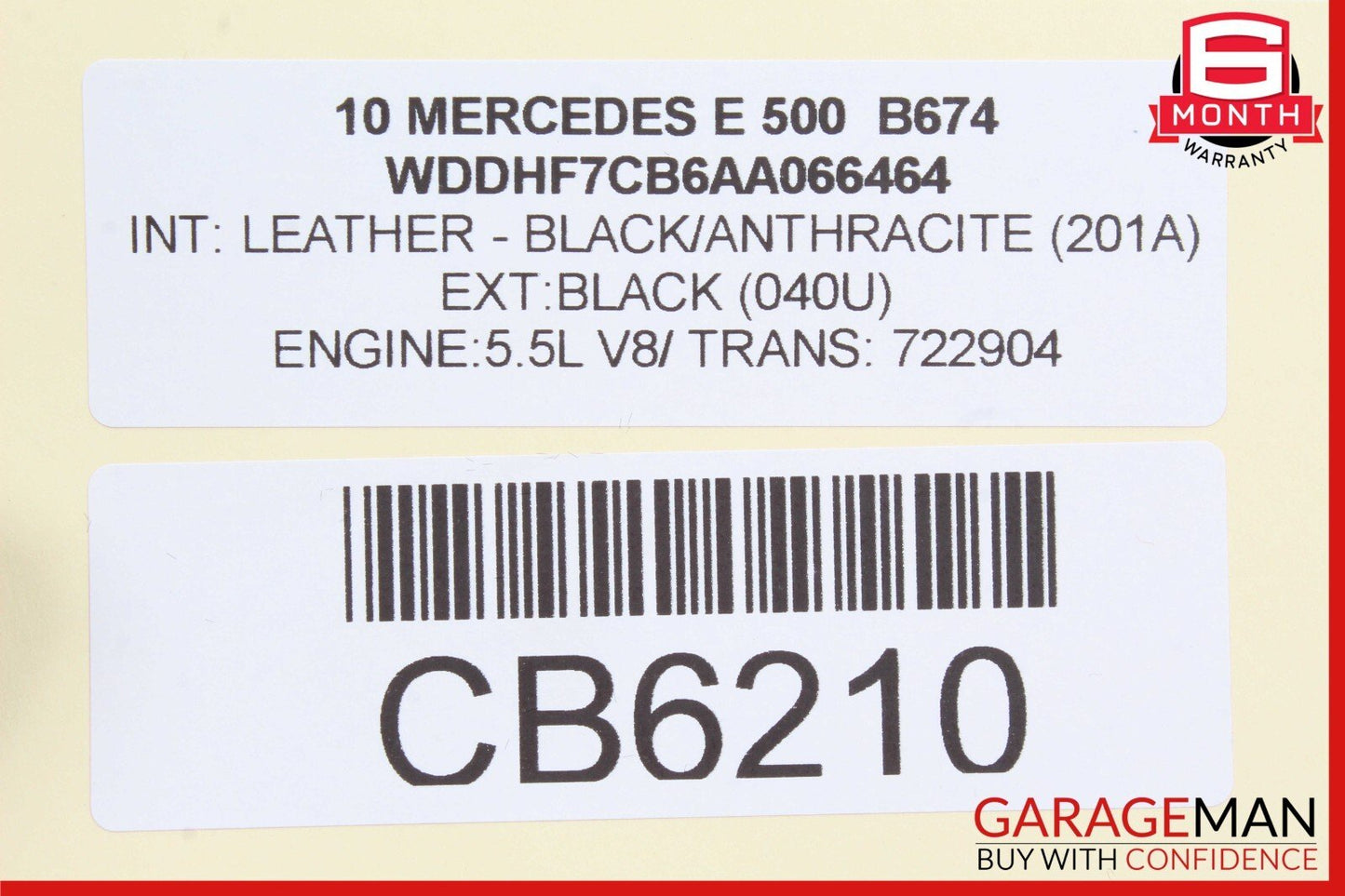 10-16 Mercedes W212 E550 Dashboard Glove Box Compartment Black 2126800291 OEM