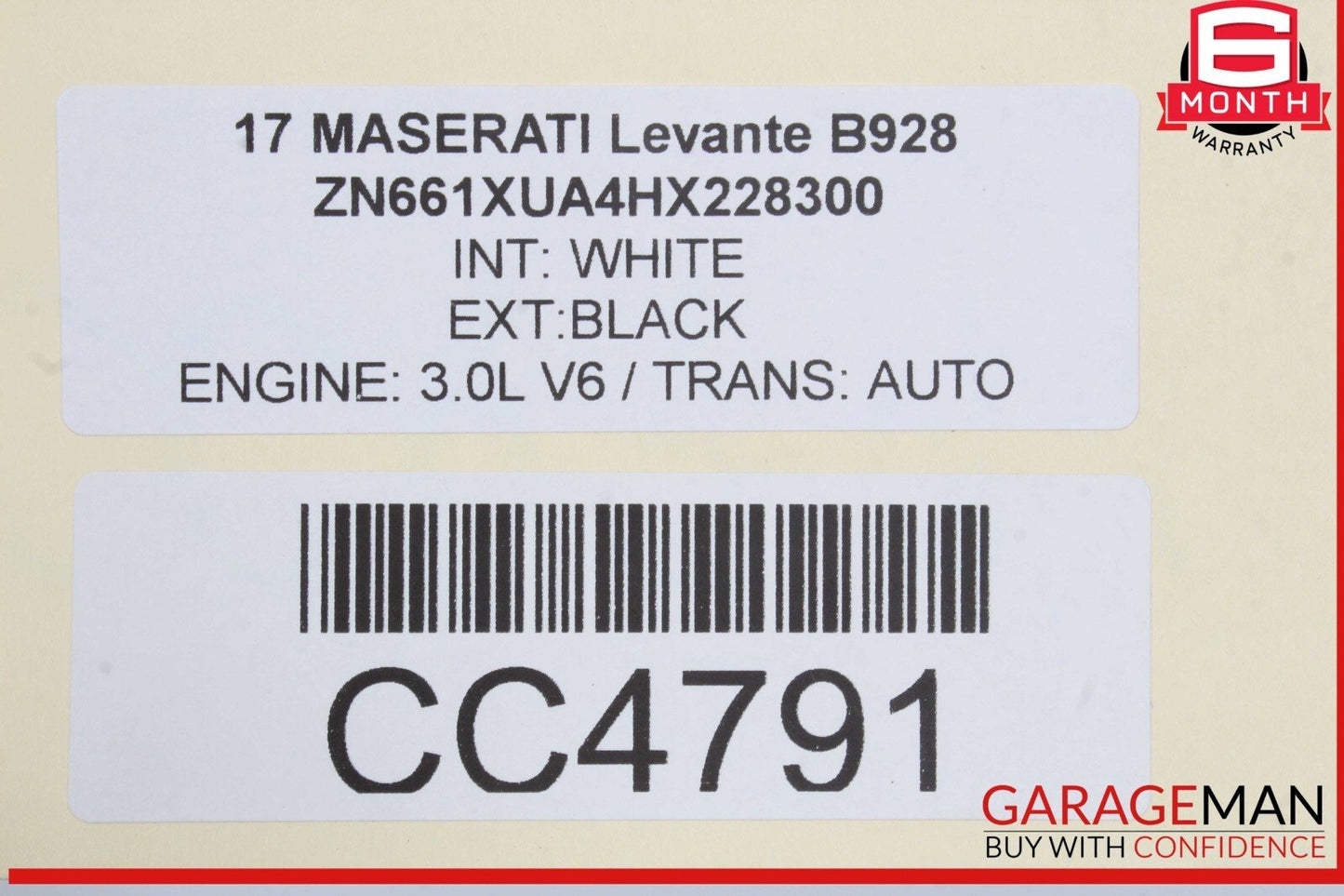 17-22 Maserati Levante M161 Rear Left Side Cushion Top Upper OEM