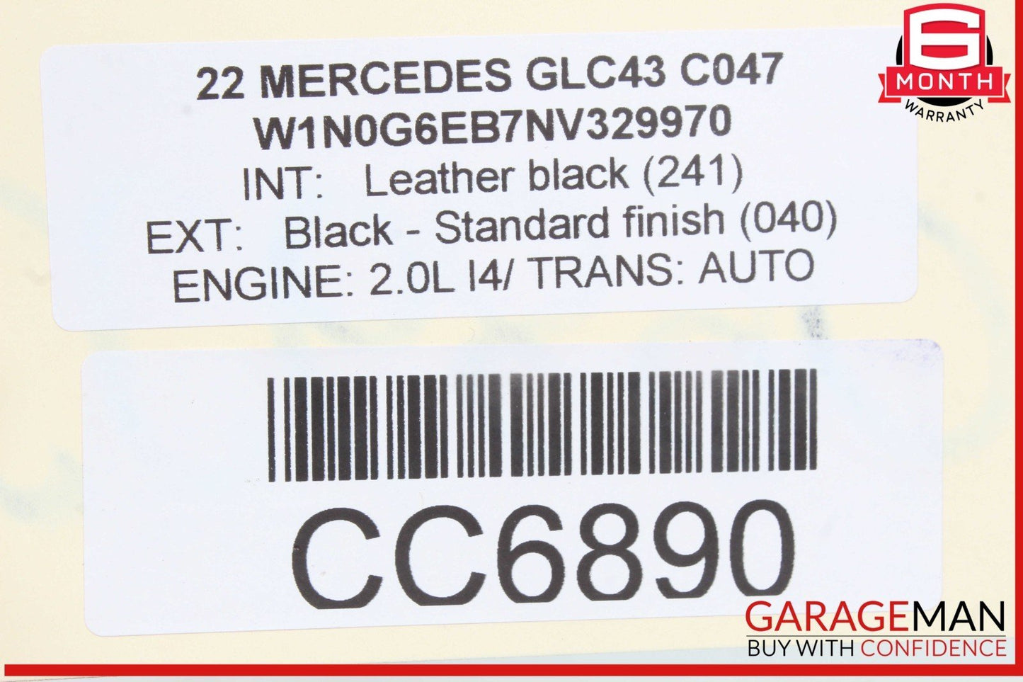 16-22 Mercedes X253 GLC43 AMG Rear Left Driver Side Door Shell OEM
