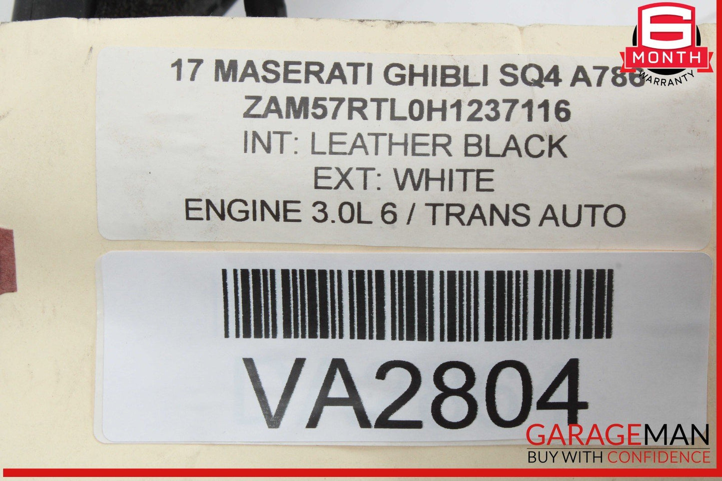 14-17 Maserati Quattroporte Ghibli Front Left Side Mirror Door Rear View White
