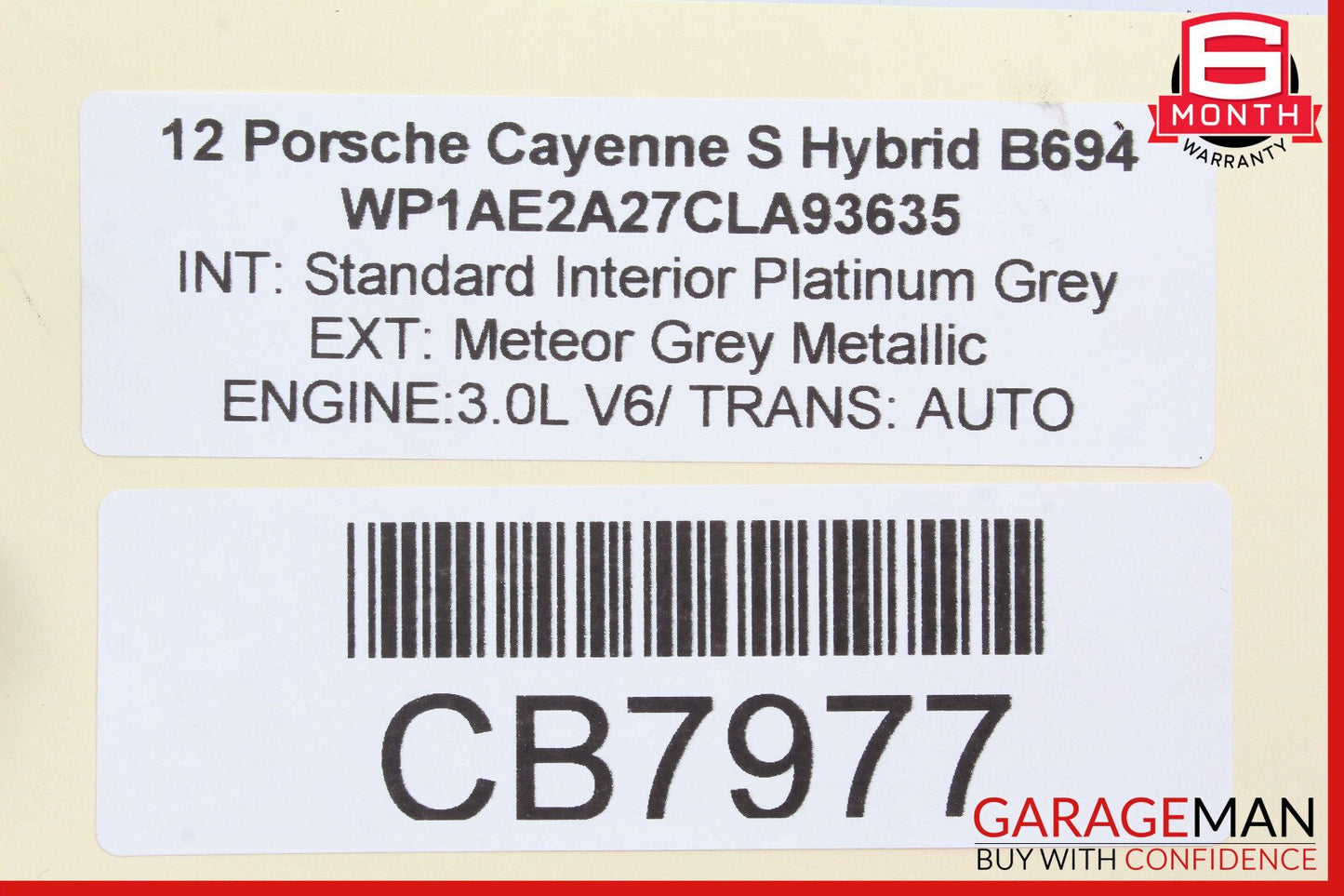 11-18 Porsche Cayenne 958 3.0L Transmission Clutch Flywheel OEM