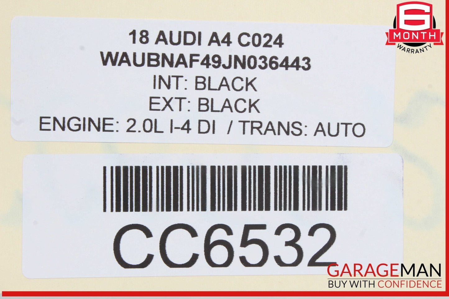 17-24 Audi A4 Front Left Driver Side Lower Bottom Seat Cushion Black OEM