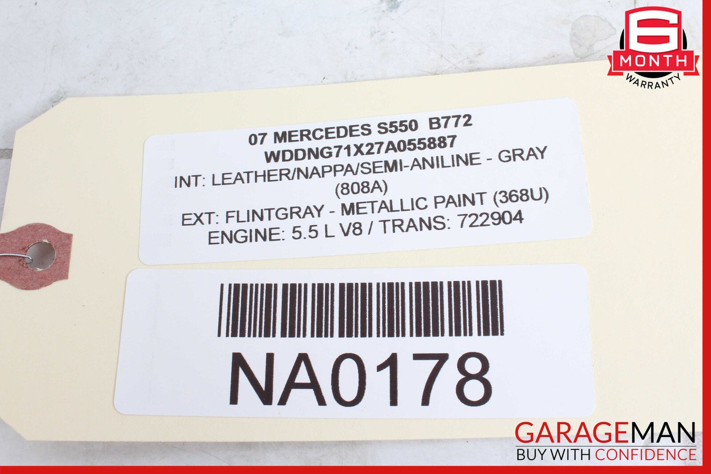 07-09 Mercedes W221 S550 S63 S600 AMG Interior Rear View Mirror OEM