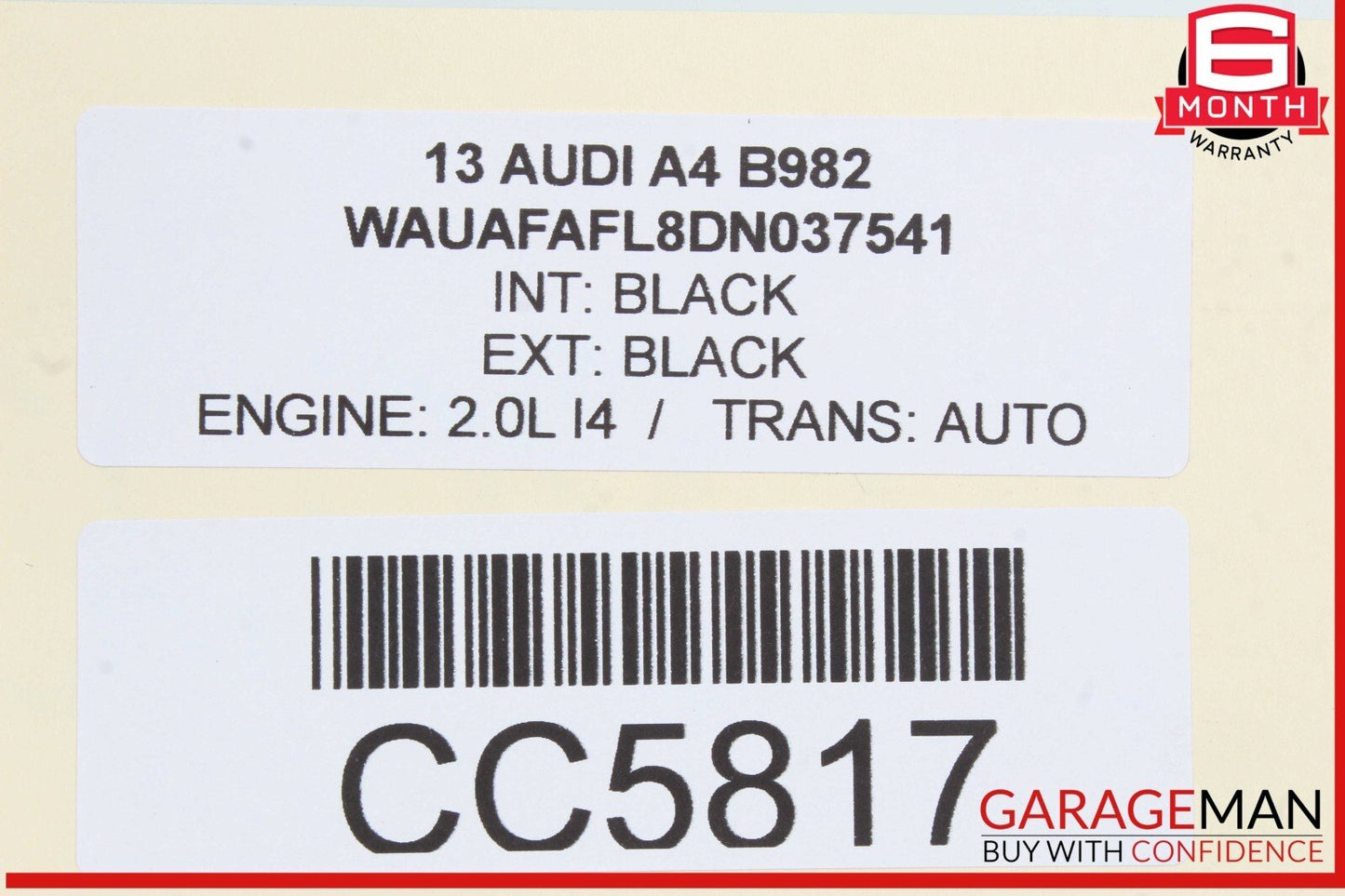 13-16 Audi A4 Panoramic Sun Roof Sunroof Sliding Frame Glass OEM