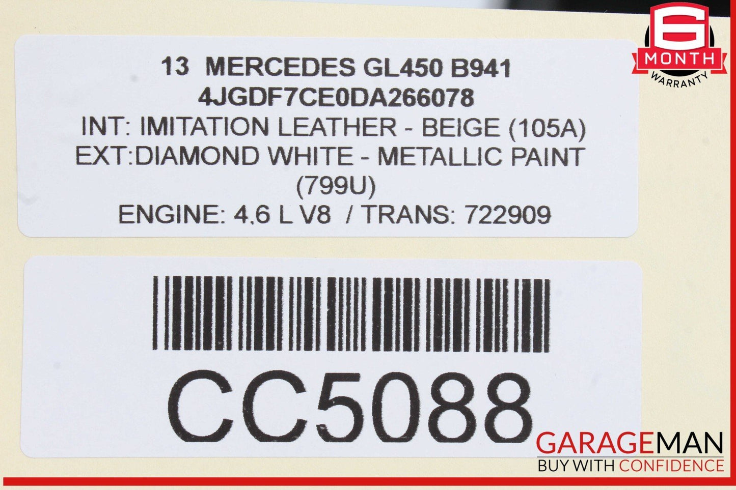 13-19 Mercedes X166 GL450 GL550 GLS550 Rear Right Side Door Shell OEM