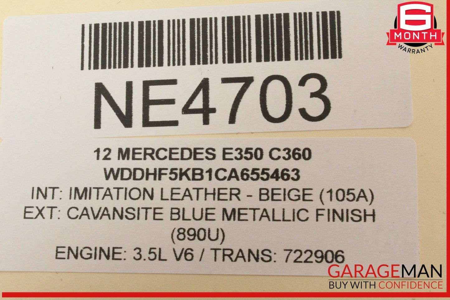12-18 Mercedes W212 E350 CLS500 CLS400 Overhead Dome Light 2129002106 OEM