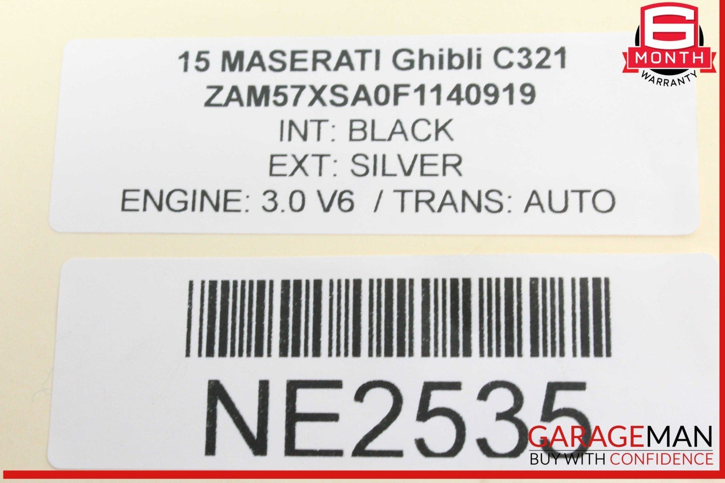 14-17 Maserati Ghibli Windshield Washer Tank Reservoir 670006414 OEM