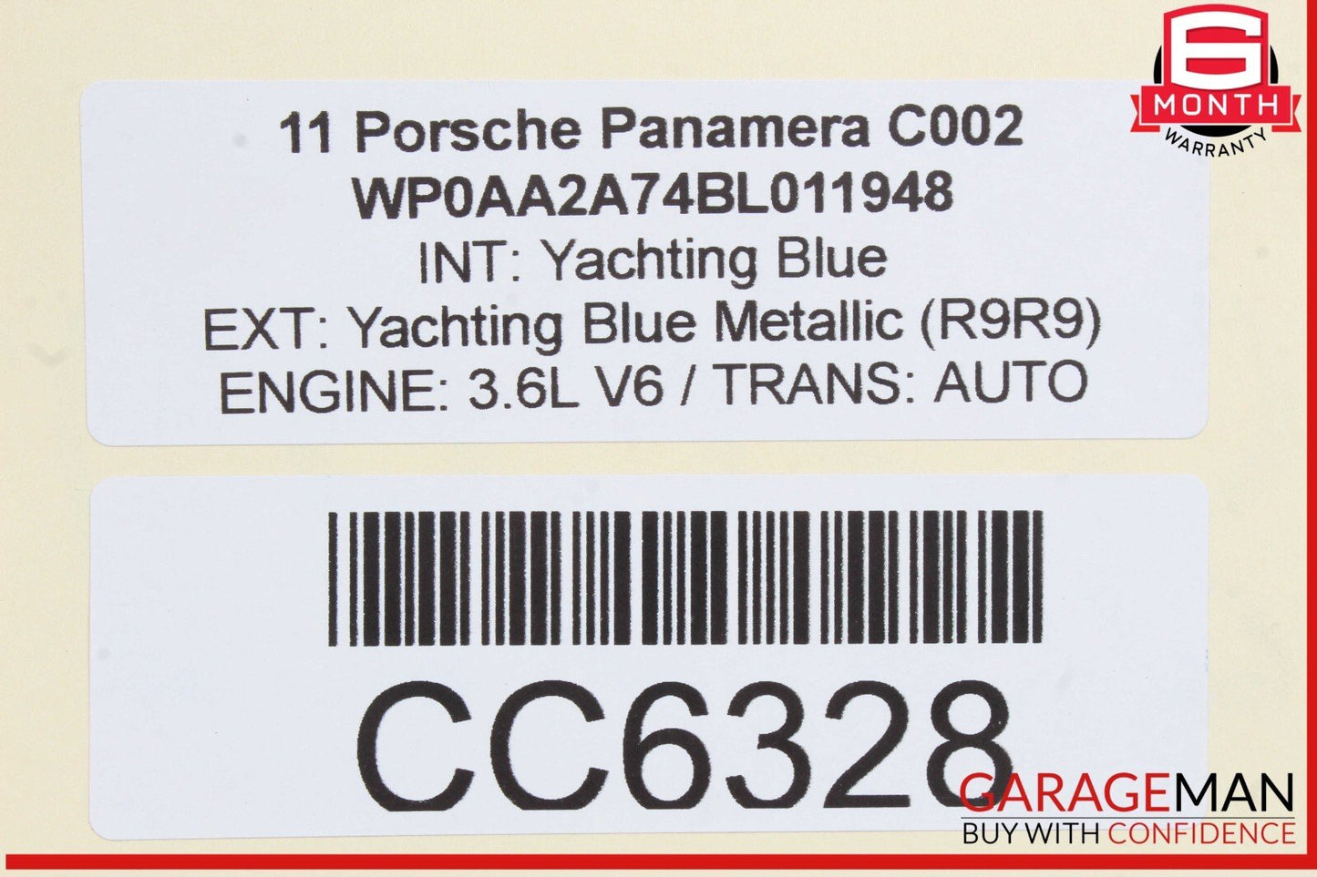 10-13 Porsche Panamera 970 Turbo Trunk Lid Liftgate Tailgate Hatch Shell OEM