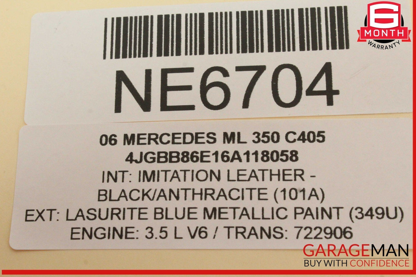 06-13 Mercedes W164 ML350 Front Left Driver Side Window Regulator Motor OEM