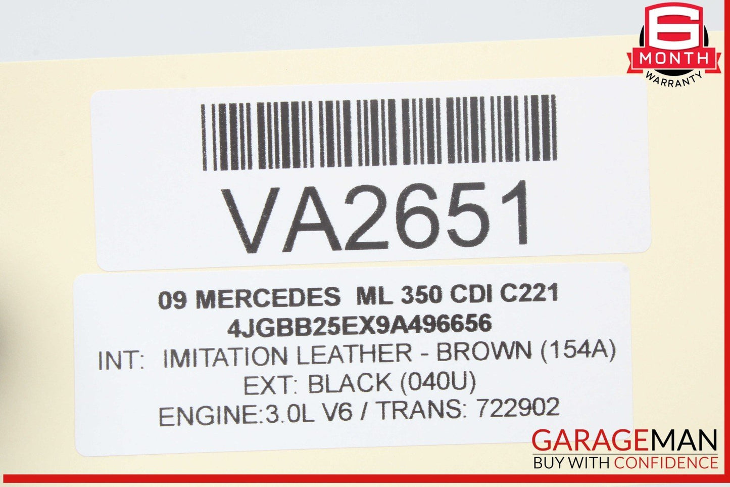 06-12 Mercedes W164 ML350 GL450 Center Console Cup Holder Compartment Assy OEM