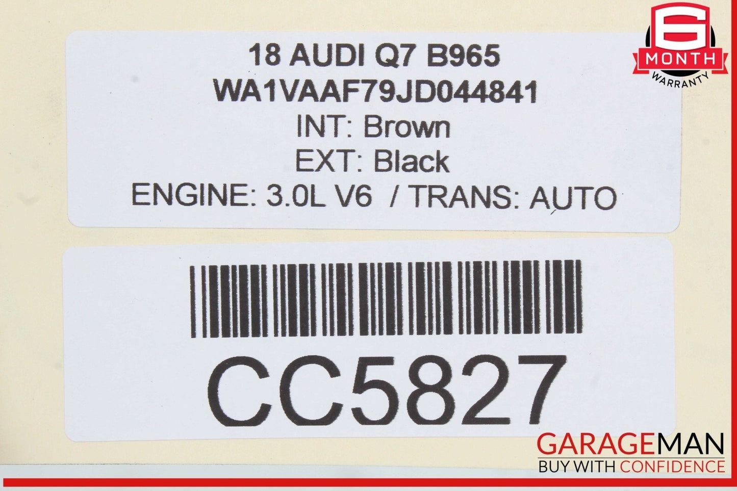 17-19 Audi Q7 Rear Suspension Crossmember Subframe Cradle AWD OEM