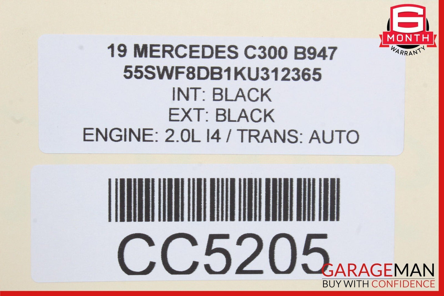 15-21 Mercedes W205 C300 C350e Front Right Side Interior Door Panel OEM