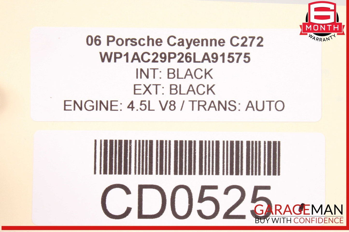 03-06 Porsche Cayenne 955 4.5L V8 Engine Motor Block Assembly OEM 262k