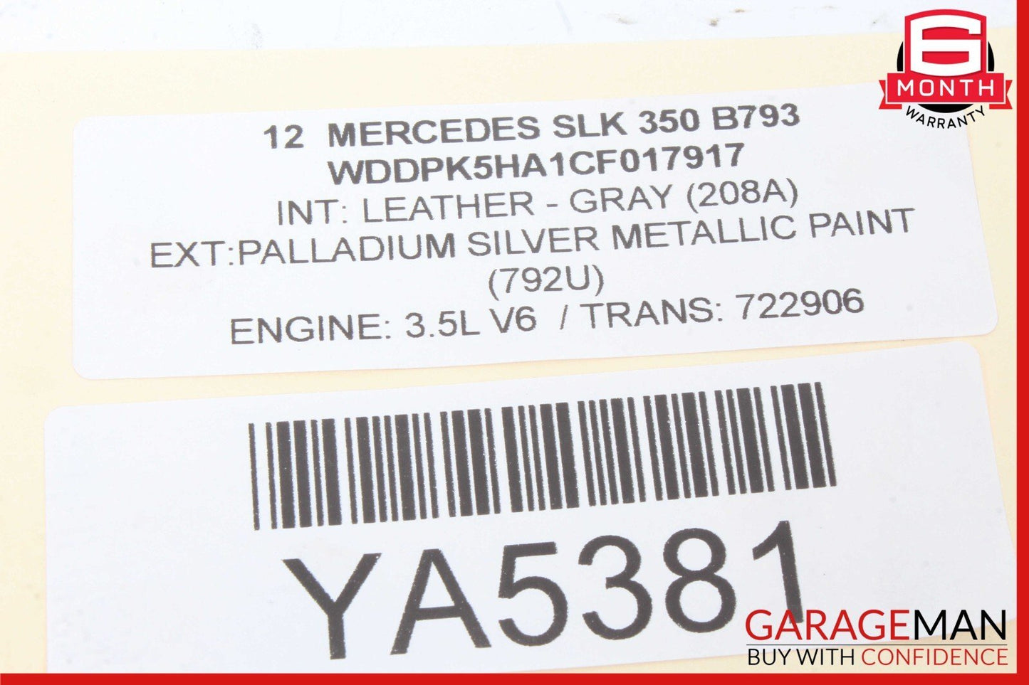 12-16 Mercedes R172 SLK250 Rear Fuse Relay Junction Box Control Module Assy