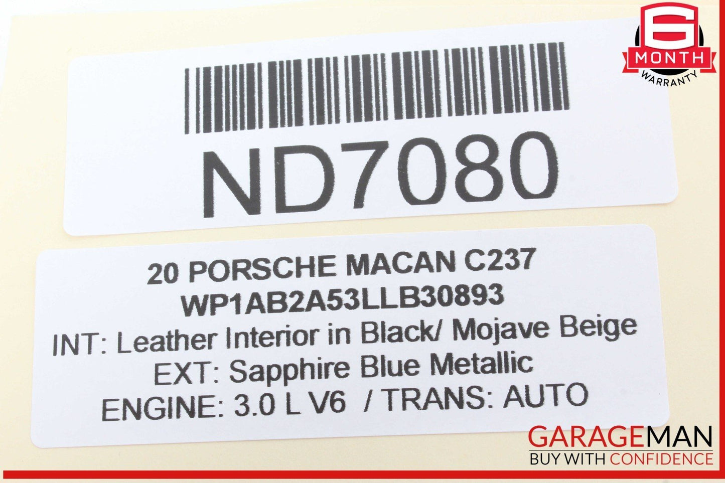 19-21 Porsche Macan 95B Dash Info GPS Navigation Display Screen Unit 95B919597D