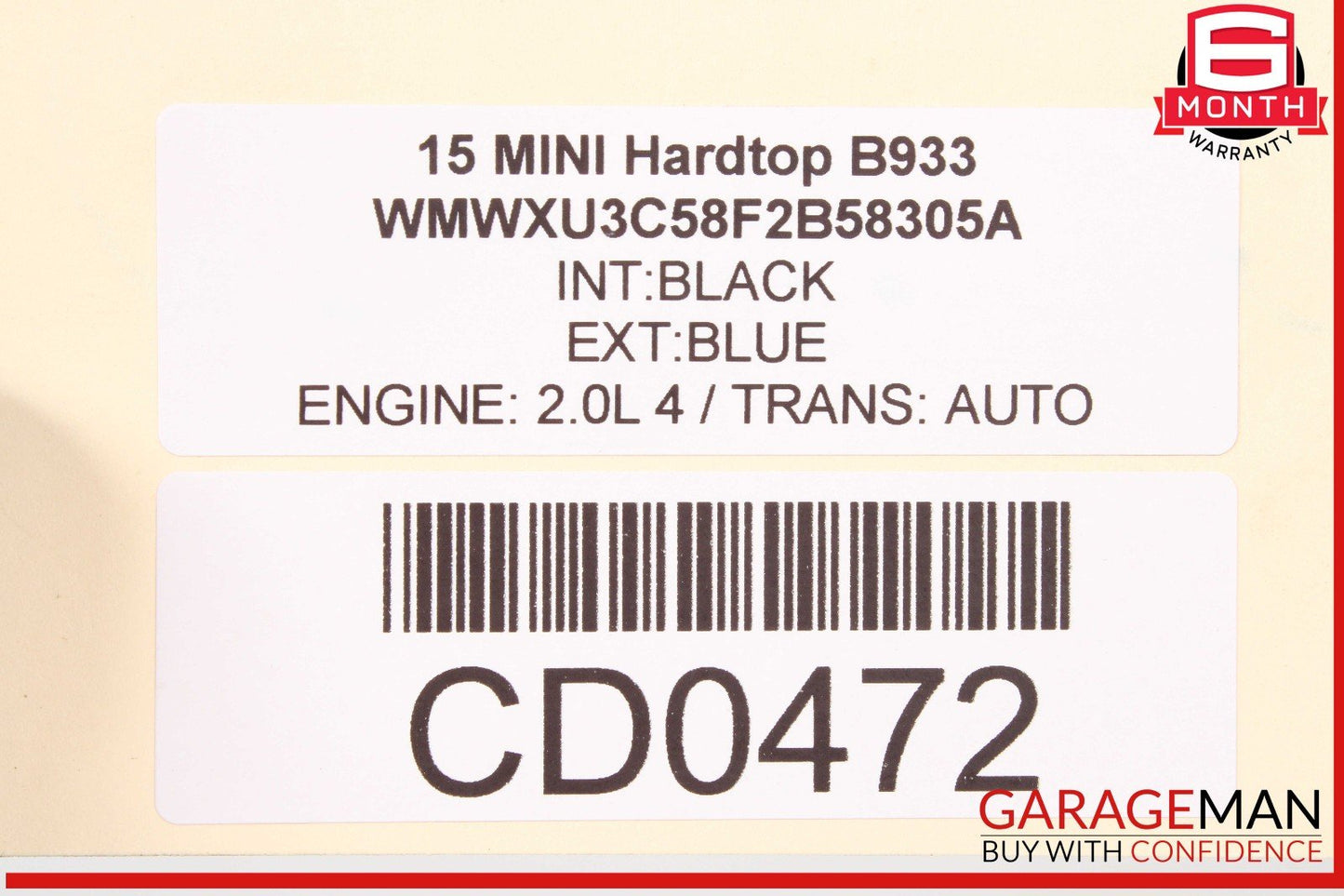 14-19 Mini Cooper Hardtop Right Passenger Side Rocker Panel Skirt Black OEM