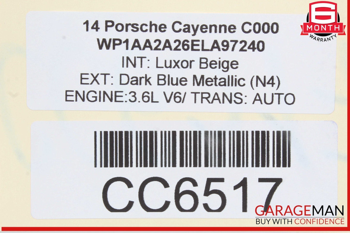 11-18 Porsche Cayenne 958 Front Right Lower Bottom Seat Cushion OEM
