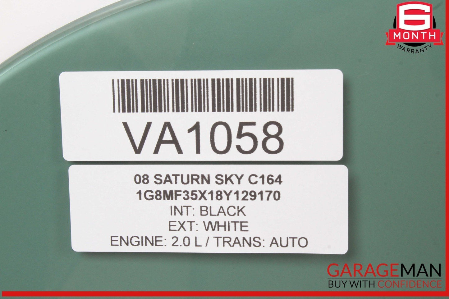 07-10 Saturn Sky Front Left Driver Side Door Window Glass 25847880 OEM