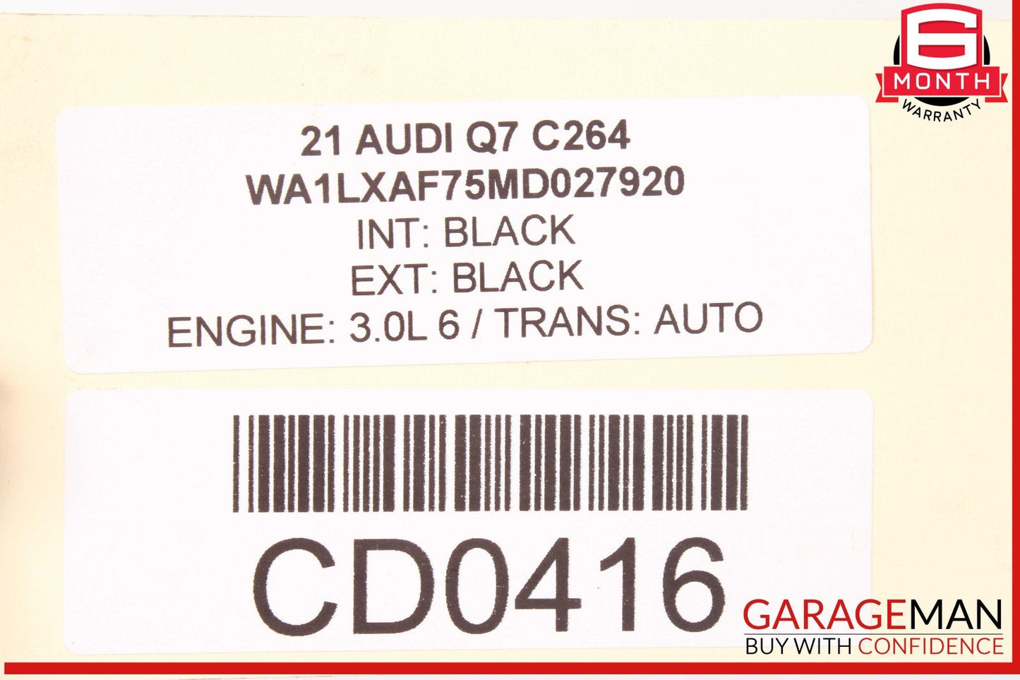 17-24 Audi Q7 Rear Differential Carrier Assembly 0D2500043 OEM