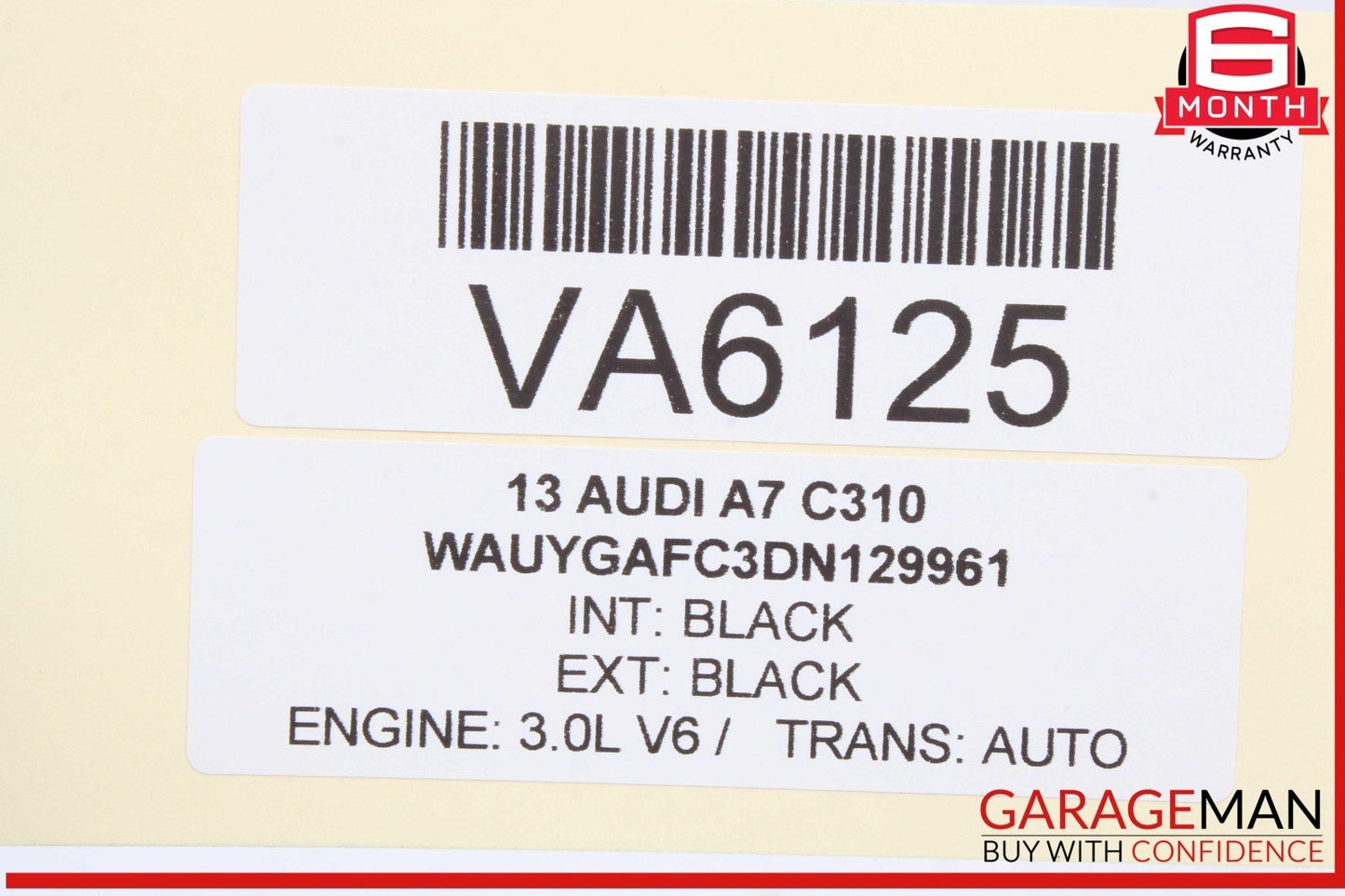 12-18 Audi A7 A6 Right Passenger Side Exterior Door Handle Black 4H0837886 OEM