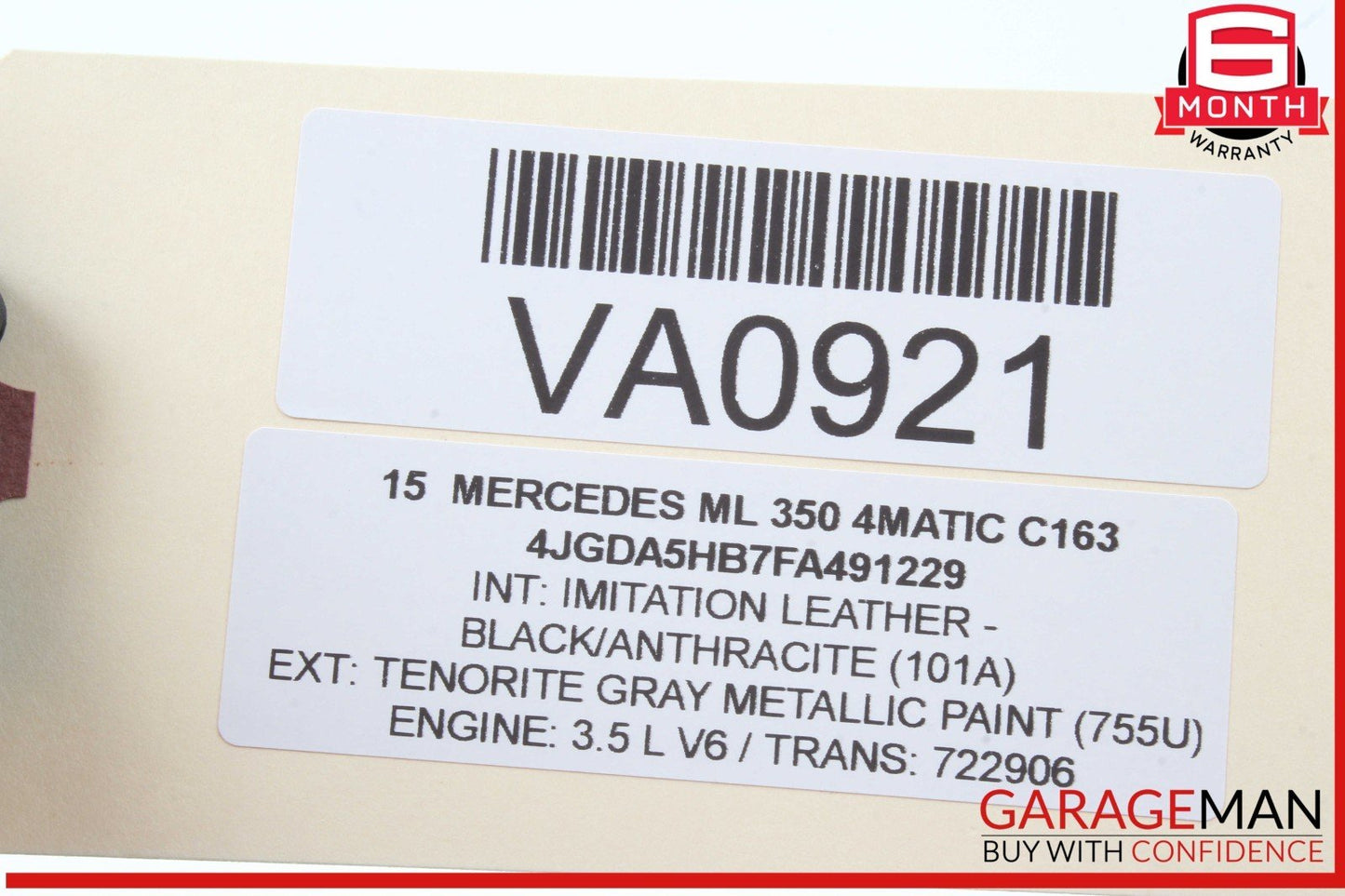12-19 Mercedes W166 ML350 4MATIC Rear Left and Rear Right Door Tweeter Speaker