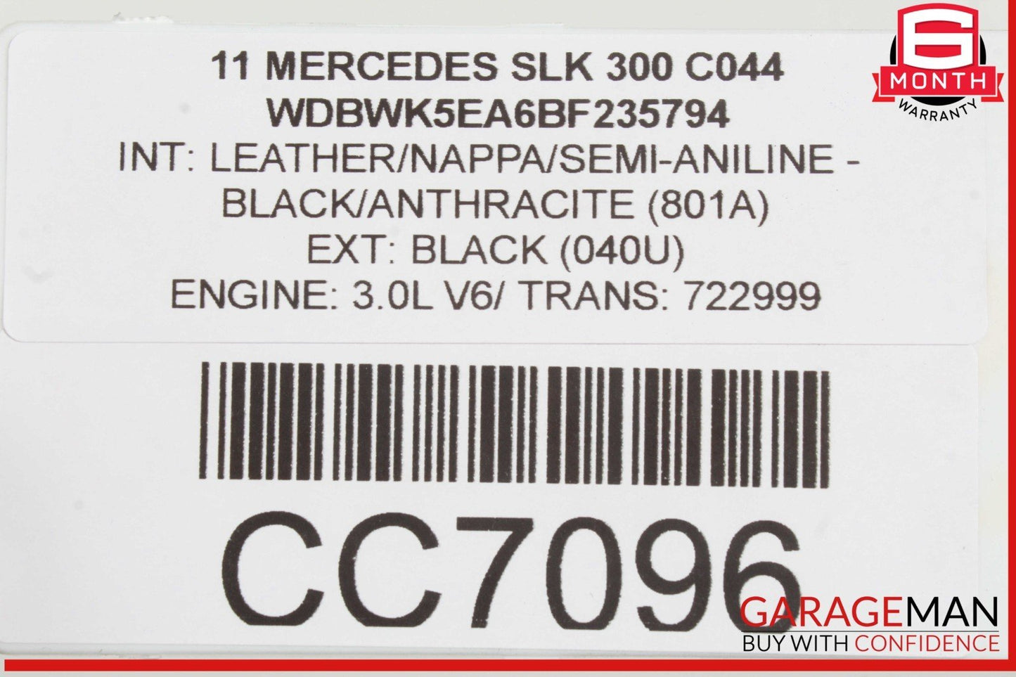 09-11 Mercedes R171 SLK300 SLK350 AMG Sport Rear Bumper Cover Assembly OEM