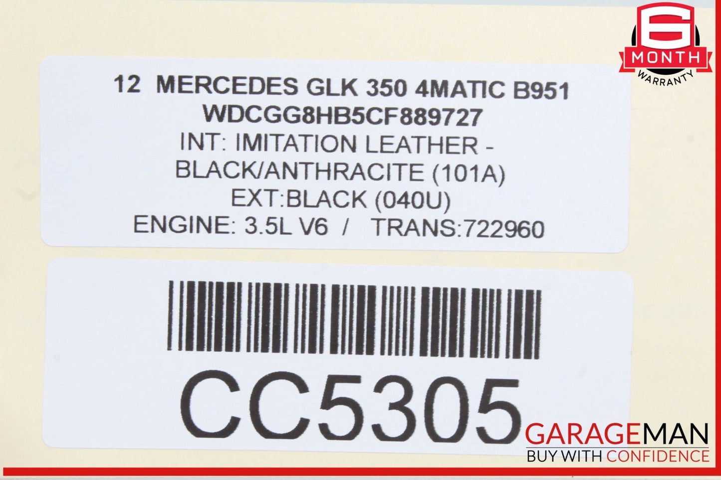 10-15 Mercedes X204 GLK350 Front Right Side Interior Door Panel Assembly OEM
