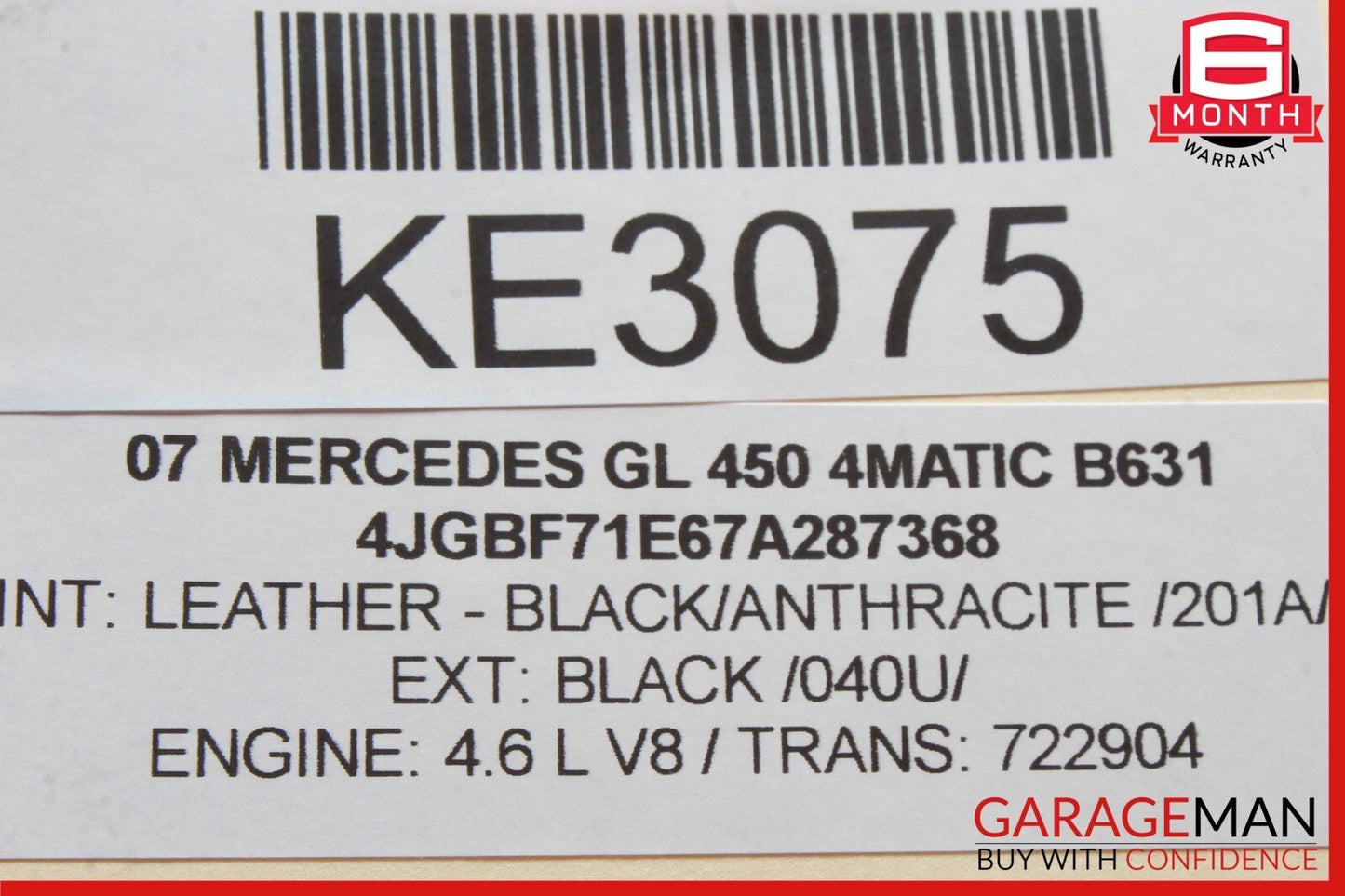 06-12 Mercedes X164 GL450 R350 ML550 DVD Player Video Splitter 1646800614 OEM