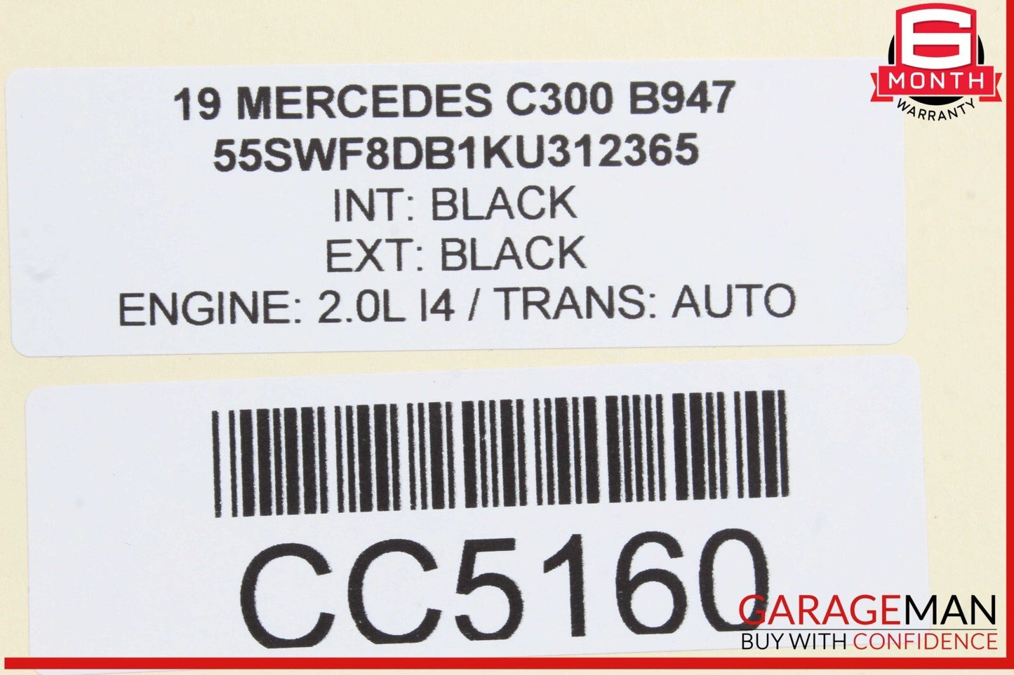 15-21 Mercedes W205 C300 C350e Sedan Rear Right Passenger Side Door Shell OEM
