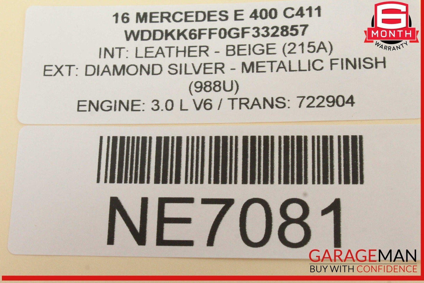 11-17 Mercedes W207 E400 E350 E550 Left or Right Side Bow Tension Cylinder OEM